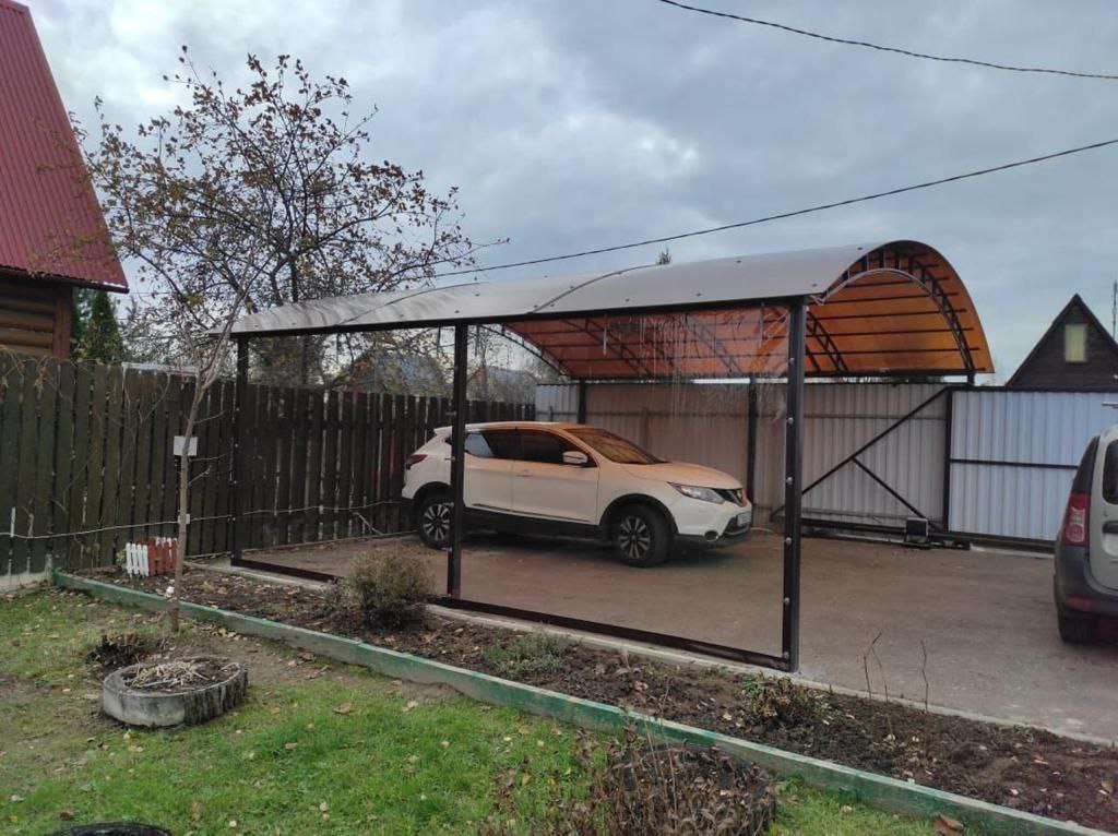 Прозрачные шторы ПВХ для навеса под автомобиль в Зарайске